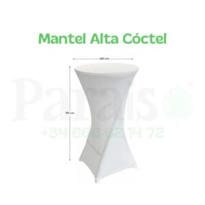 Alquiler Funda Mantel para Mesa Alta 🍸