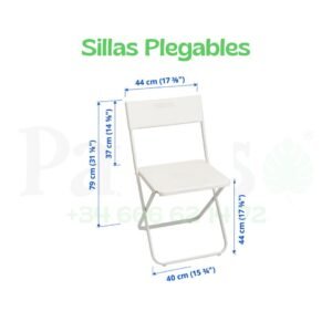 Alquiler Silla Plegable Blanca🪑