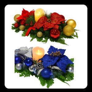 Alquiler mediano centro de mesa navideño
