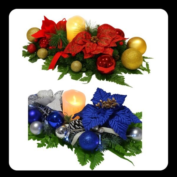 Alquiler mediano centro de mesa navideño