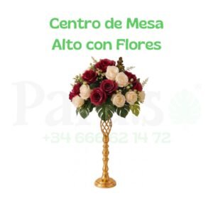 Alquiler Centro de Mesa Alto con Flores