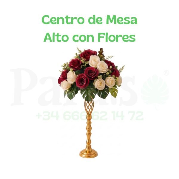 Alquiler Centro de Mesa Alto con Flores