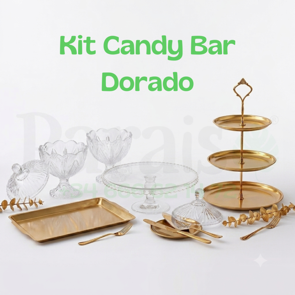 🍬 Kit Candy Bar Dorado🍬